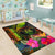 Niue Polynesian Personalised Area Rug - Hibiscus and Banana Leaves - Polynesian Pride