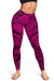 Polynesian Maori Lauhala Pink Hawaii Women's Leggings AH - Polynesian Pride