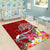 Tahiti Area Rug - Turtle Plumeria (Red) - Polynesian Pride