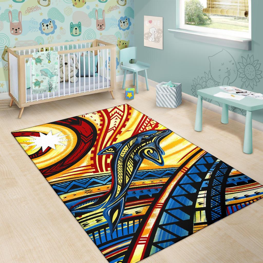 Nauru Area Rug - Dolphin Surfing - Polynesian Pride