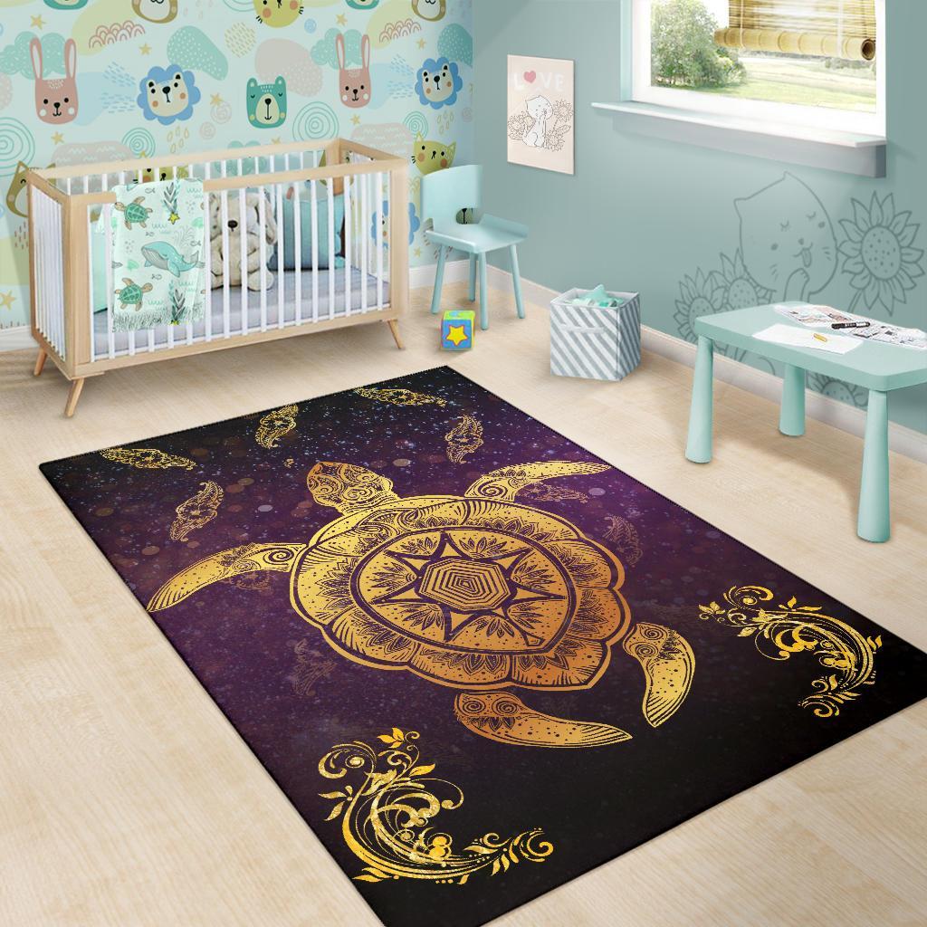Turtle Golden Royal Area Rug AH - Polynesian Pride
