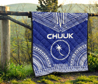 Chuuk Premium Quilt - Chuuk Flag Polynesian Chief Blue Version - Polynesian Pride