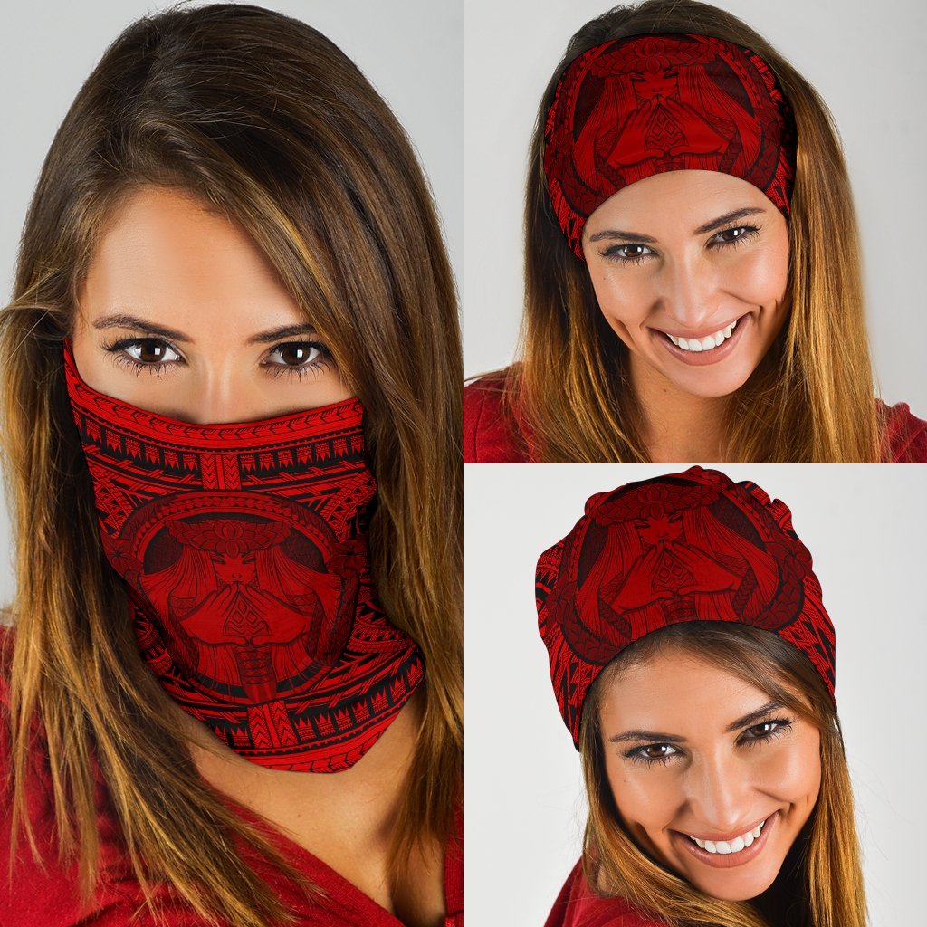 Hawaii Mauna Kea Pele Polynesian Bandana Red - Polynesian Pride