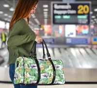 Tropical Orange Orchids Strelitzia Monstera Hawaii Travel Bag - Polynesian Pride