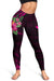 Hawaii Hibiscus Polynesian Kakau Pink Legging - Dry Style - AH - Polynesian Pride