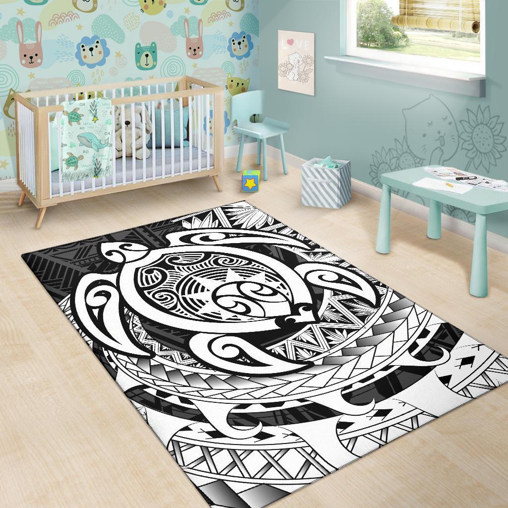 Hawaii Polynesian Turtle Rug - White - Polynesian Pride