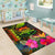 Tuvalu Polynesian Area Rug - Hibiscus and Banana Leaves - Polynesian Pride