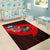 Samoa Area Rug - Polynesian Hook And Hibiscus (Red) - Polynesian Pride