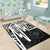 Hawaii Personalised Area Rugs - Kanaka Maoli With Polynesian Pattern In Heartbeat Style (Black,White) - Polynesian Pride