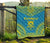 Tuvalu Premium Quilt - Tuvalu Coat Of Arms Polynesian Chief Blue Version - Polynesian Pride