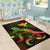 Hawaii Polynesian Area Rugs - Turtle With Blooming Hibiscus Reggae - Polynesian Pride