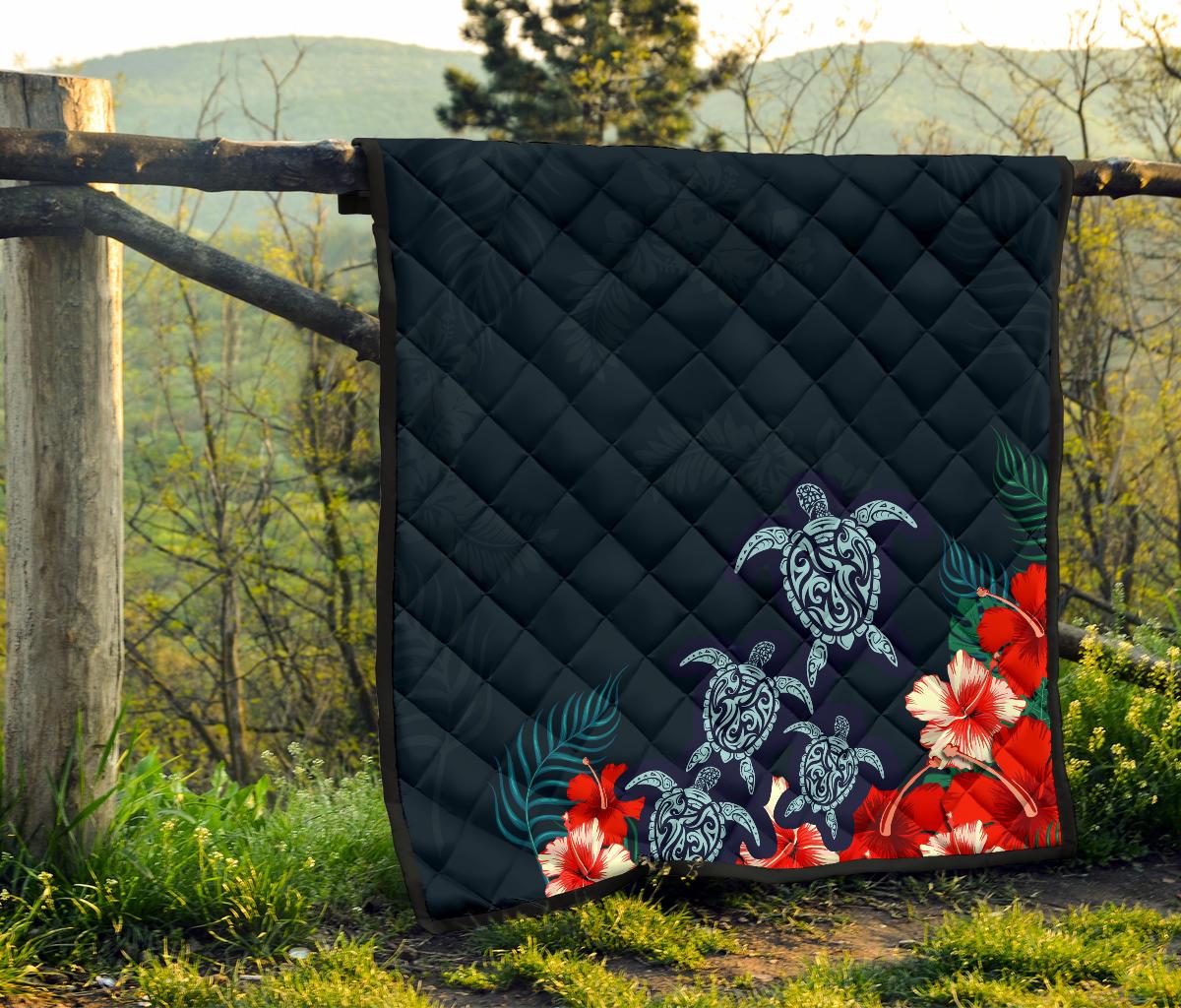 Hawaii Polynesian Turtle Premium Quilt - Polynesian Pride