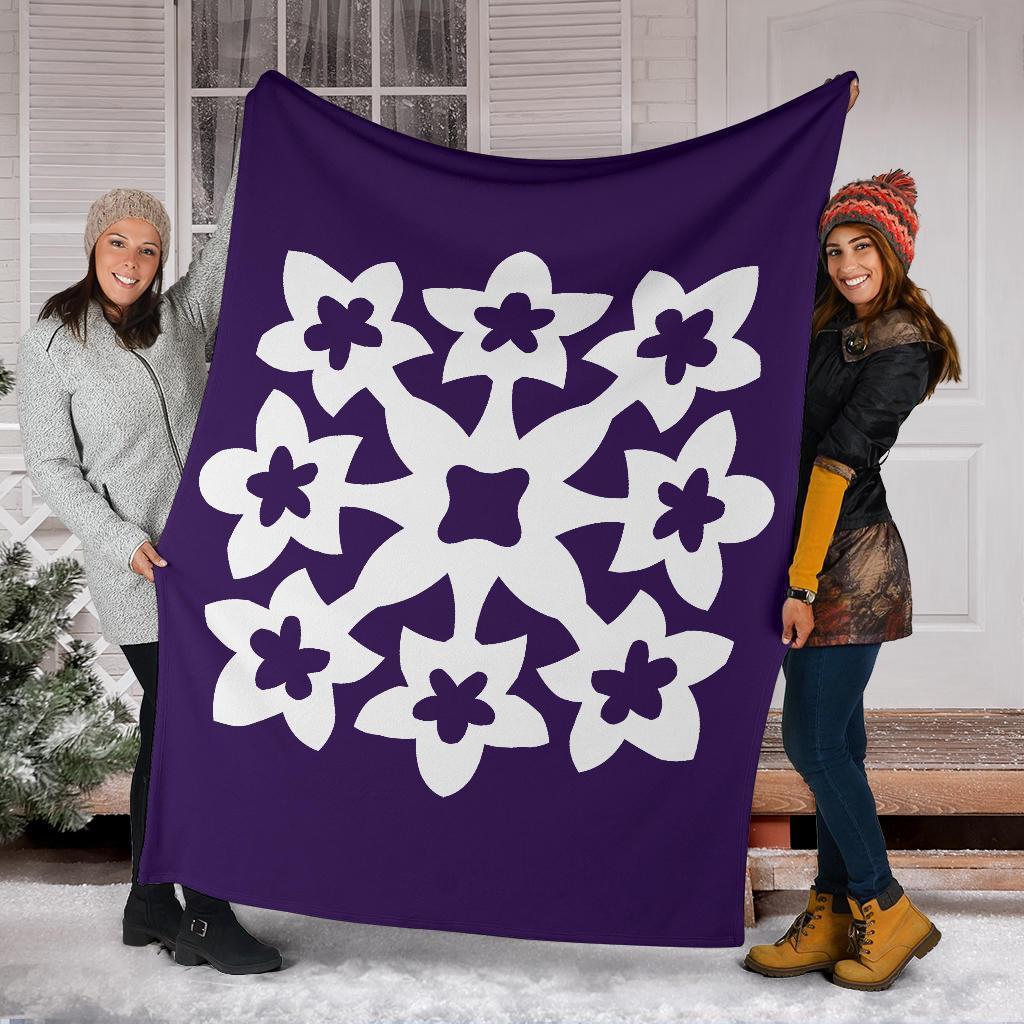Hawaiian Premium Blanket Royal Pattern - Purple - A1 Style - Polynesian Pride