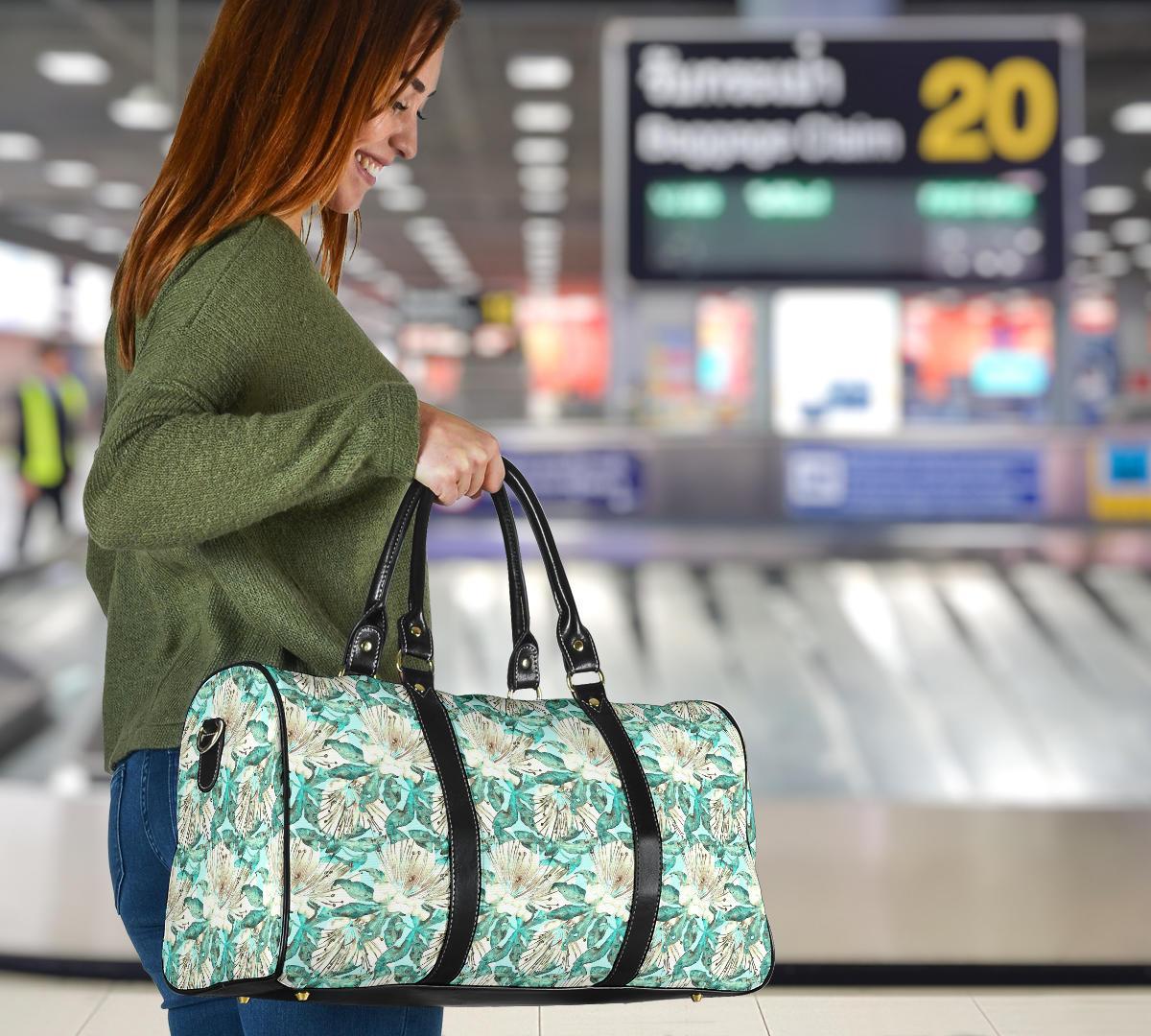 Hawaii Seamless Tropical Flower Plant Pattern Background Hawaii Travel Bag - Polynesian Pride