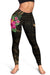 Hawaii Hibiscus Polynesian Kakau Gold Legging - Dry Style - AH - Polynesian Pride