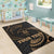 Niue Polynesian Custom Personalised Area Rug - Gold Tribal Wave - Polynesian Pride