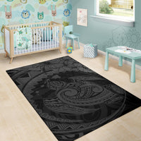 Hawaiian Map Kanaka Honu Hibiscus Globular Polynesian Area Rug AH - Polynesian Pride