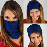 Polynesian Lines Tatau Blue Unisex Bandana - Polynesian Pride