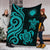 Northern Mariana Premium Blanket - Tentacle Turtle Turquoise - Polynesian Pride