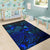 Niue Area Rugs Turtle Hibiscus Blue - Polynesian Pride