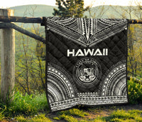 Hawaii Premium Quilt - Hawaii Seal Polynesian Chief Black Version - Polynesian Pride