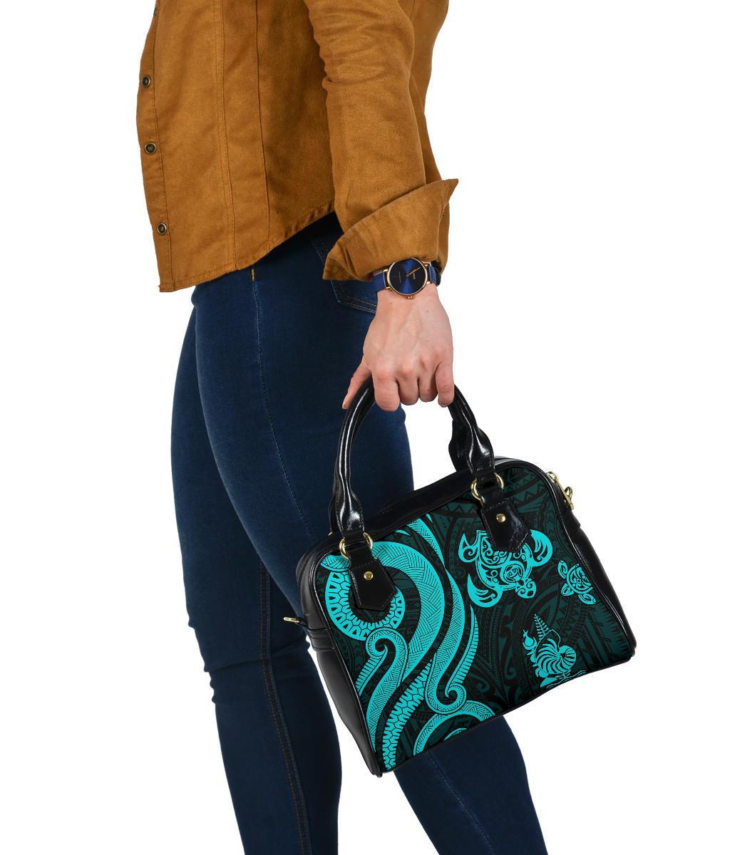 New Caledonia Shoulder Handbag - Turquoise Tentacle Turtle - Polynesian Pride