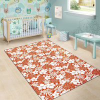 Hibiscus Flower Pattern Rug - Polynesian Pride