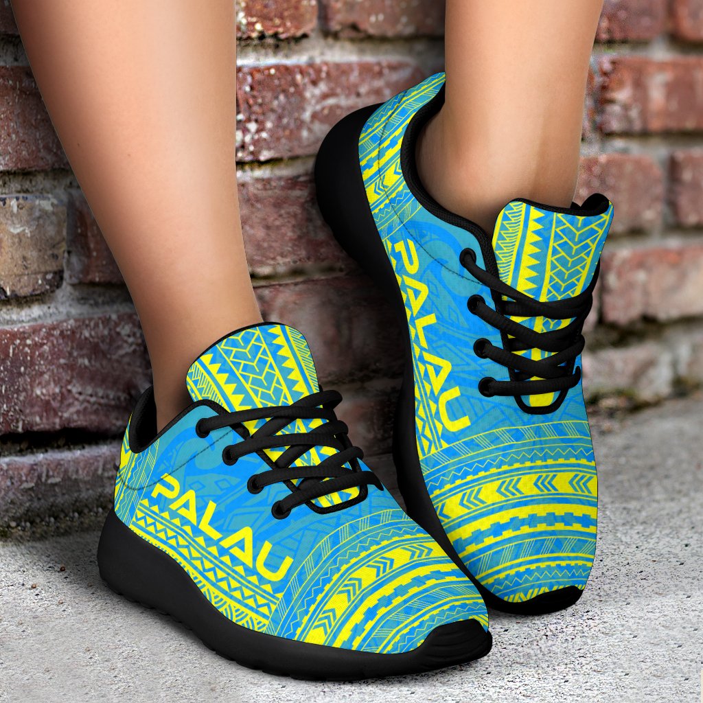 Palau Sporty Sneakers - Polynesian Chief Flag Version - Polynesian Pride
