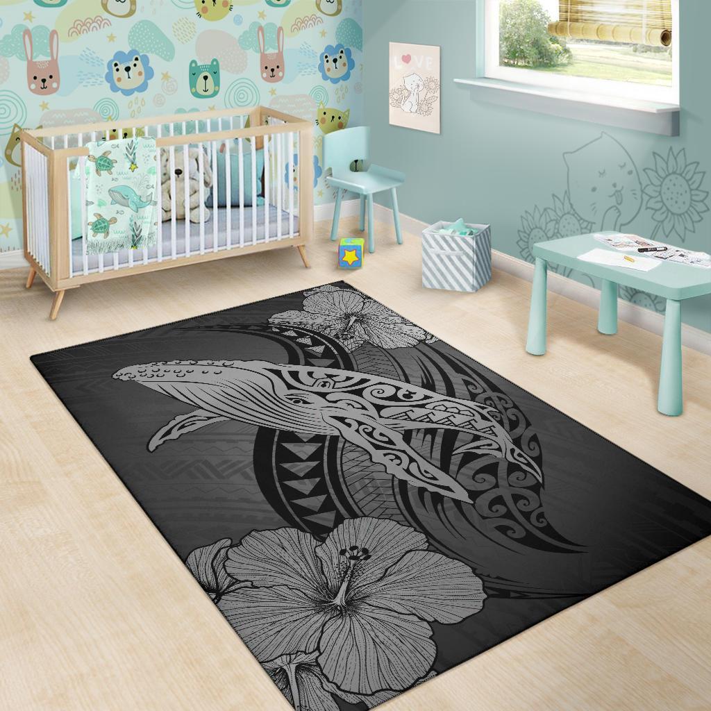 Hawaii Polynesia Whale Hibiscus - Grey - Polynesian Pride