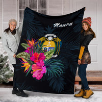 Nauru Polynesian Premium Blanket - Tropical Flower - Polynesian Pride