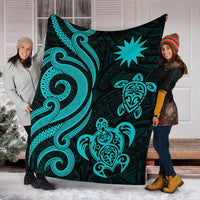 Nauru Premium Blanket - Turquoise Tentacle Turtle - Polynesian Pride