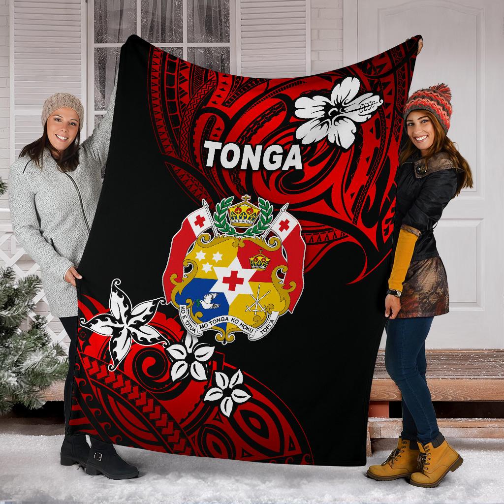 Mate Ma'a Tonga Rugby Premium Blanket Polynesian Unique Vibes - Red - Polynesian Pride