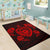 Hawaiian Map Turtle Ohana Hibiscus Kakau Polynesian Rug AH - Polynesian Pride