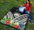 FSM Premium Quilt - FSM Coat of Arms & Polynesian Tropical Flowers White - Polynesian Pride