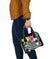 Nauru Polynesian Shoulder Handbag - Summer Plumeria (Black) - Polynesian Pride