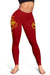 Hawaii Polynesian Women's Leggings - Vintage Polynesian Turtle (Red) - Polynesian Pride