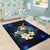 Nauru Polynesian Area Rug - Turtle With Plumeria Flowers - Polynesian Pride
