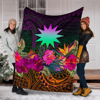 Nauru Premium Blanket - Summer Hibiscus - Polynesian Pride