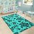 Hawaii Area Rug Polynesian Turtle Palm And Sea Pebbles AH - Polynesian Pride