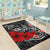 Polynesian Hawaii Area Rug - Humpback Whale with Hibiscus (White) - Polynesian Pride