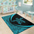 Hawaii Turtle Polynesian Area Rug Circle Style Blue - Polynesian Pride