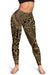 Polynesian Hawaiian Style Tribal Tattoo Gold Hawaii Women's Leggings AH - Polynesian Pride