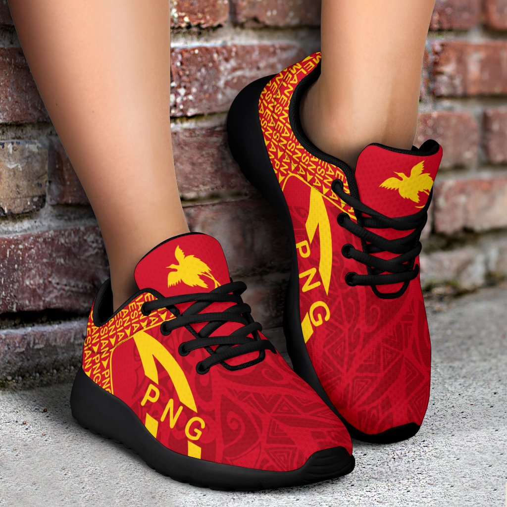 Papua New Guinea Sporty Sneakers - Transit Red Style - Polynesian Pride