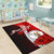 Niue Polynesian Custom Personalised Area Rug - Coat Of Arm With Hibiscus - Polynesian Pride