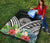 American Samoa Premium Quilt - American Samoa Coat of Arms & Polynesian Tropical Flowers White - Polynesian Pride