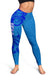 Blue Women Leggings Fiji Rugby Polynesian Waves Style - Polynesian Pride