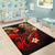 Hawaii Polynesian Area Rug - Plumeria Flowers And Waves - Polynesian Pride