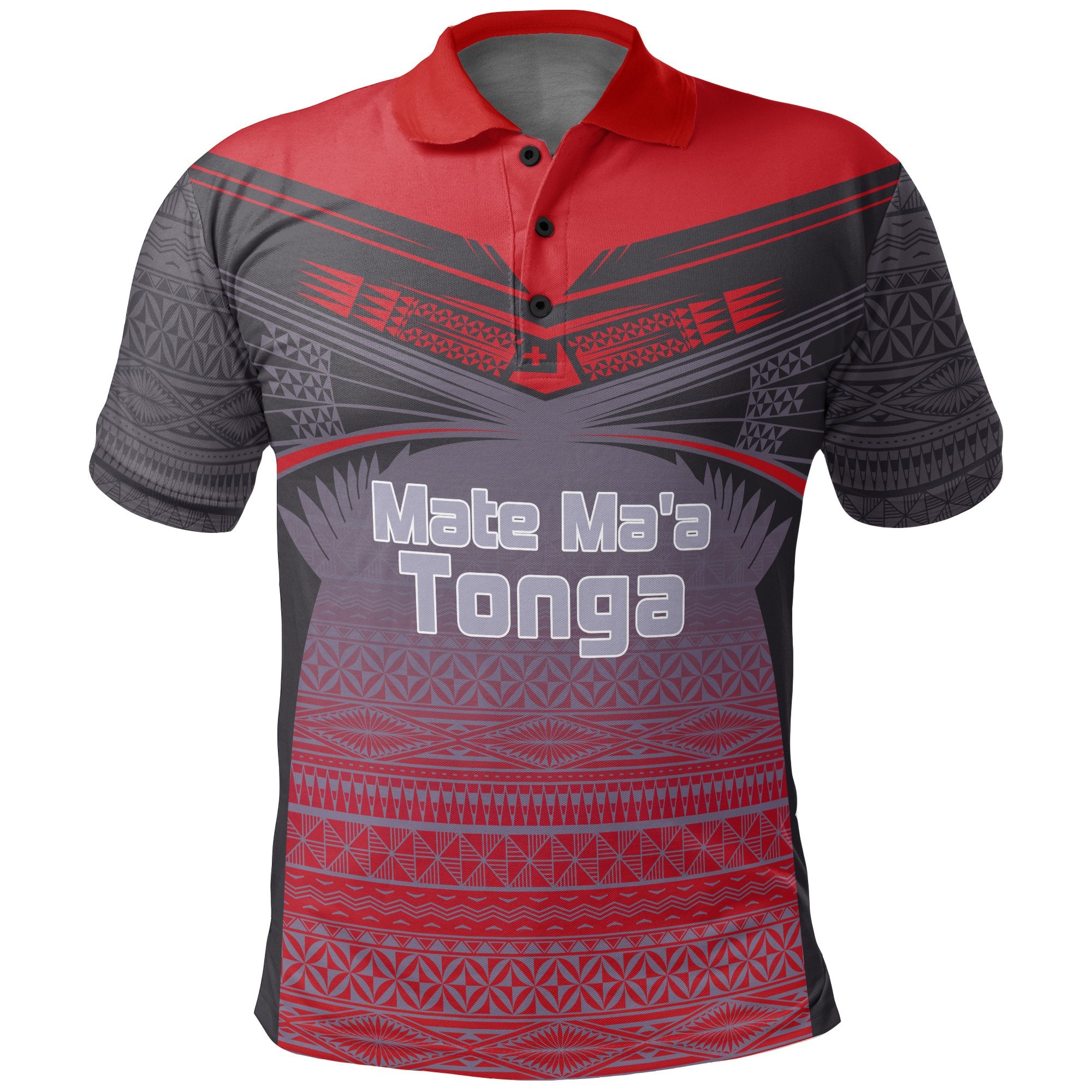 Tonga Polynesian Polo Shirt Grey Tattoo Unisex GREY - Polynesian Pride