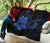 Hawaii Fish Hook Hibiscus Blue Premium Quilt - Polynesian Pride