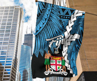 Fiji Polynesian Flag - Tribal Wave Tattoo Flag Style - Polynesian Pride